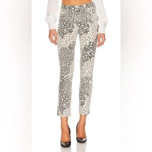 MOTHER Monochrome Animal Print  Mid-Rise Dazzler Pant